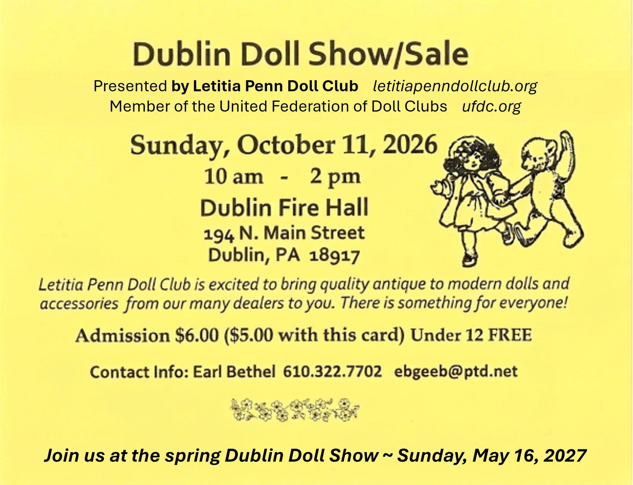 2026 Dublin Show Flier